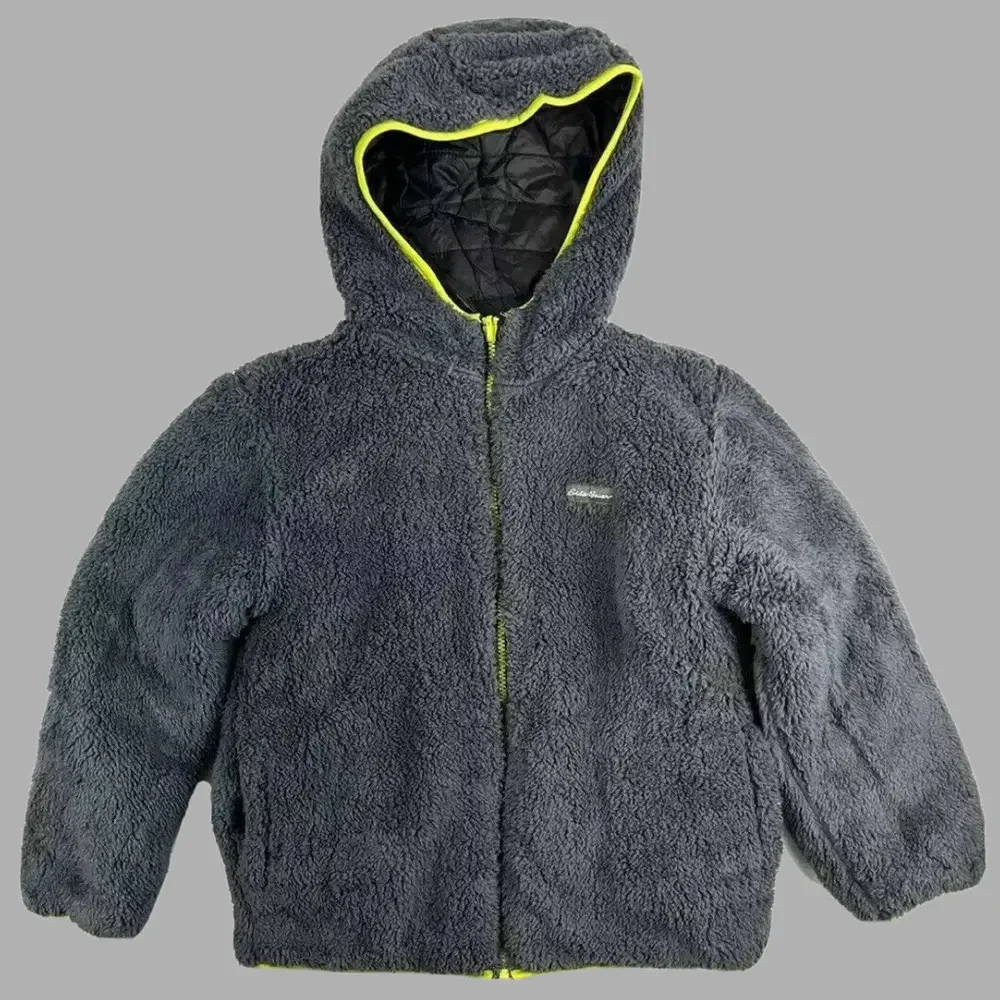 Eddie Bauer Reversible Deer Harbor Youth Hoodie Jacket
